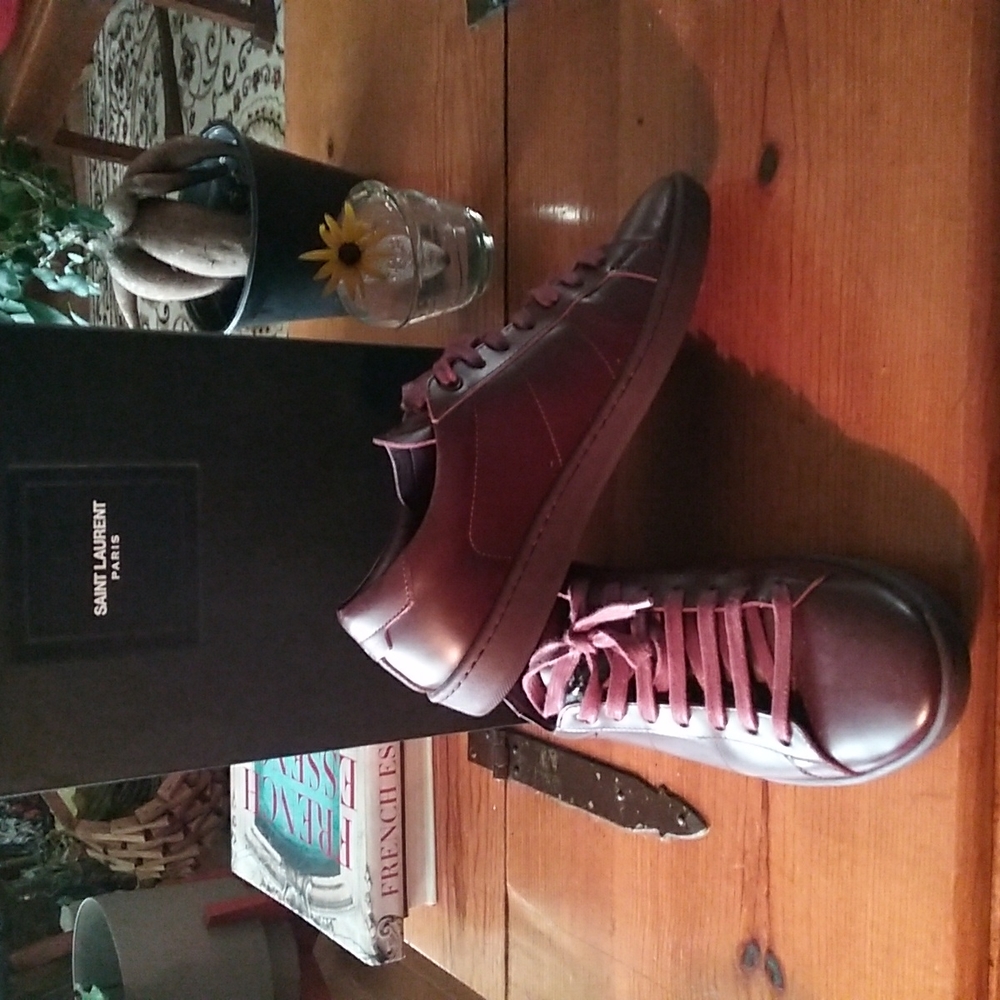 Saint Laurent sneakers in burgundy/wine - Picture 2 of 5